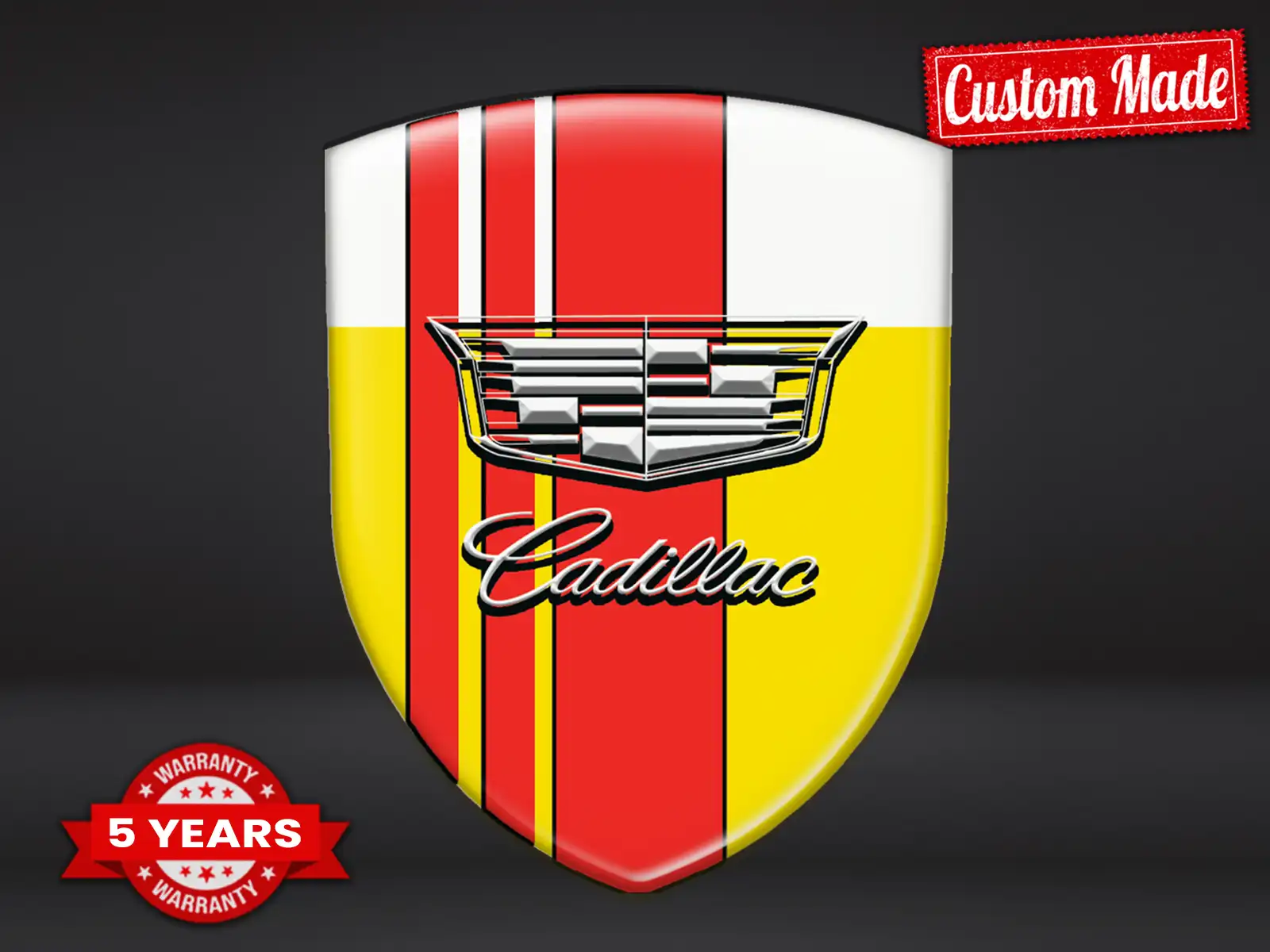 Cadillac Domed Aufkleber Langlebig Premium Max Hohe Qualität
